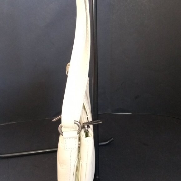 HEXAGONA PARIS Ivory Leather Crossbody Organizer Flat Profile - Picture 8 of 16